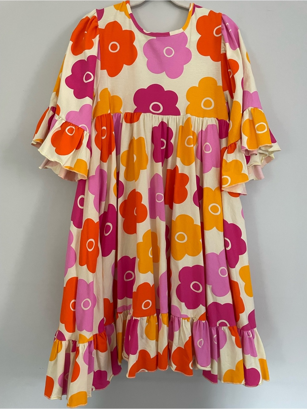 Kuku Kid orange and pink dress